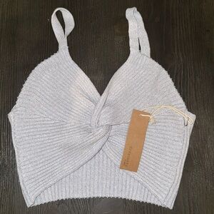 Sweater bustier crop L